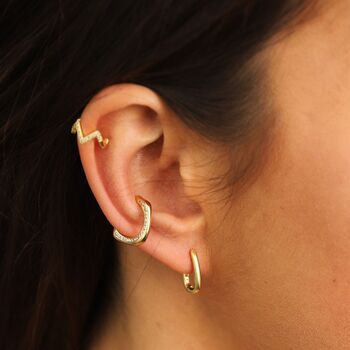 Mini Squared Oval Hoops, 5 of 5