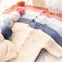 Baby Unisex Bubble Knitted Cardigan, thumbnail 1 of 12