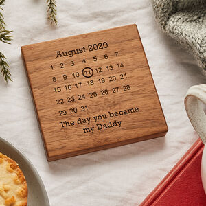 Personalised Wooden Gift Never Forget Coaster