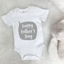 Happy Fathers Day Speech Bubble Baby Grow, thumbnail 1 of 11