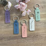 Personalized Leather Keychain Custom Engraved Name Gift, thumbnail 3 of 6