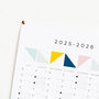 Academic Geometric 2025 2026 Calendar, thumbnail 2 of 3