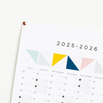 Academic Geometric 2025 2026 Calendar, 2 of 3