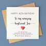 Personalised Birthday Card For Boyfriend Or Partner, thumbnail 5 of 8