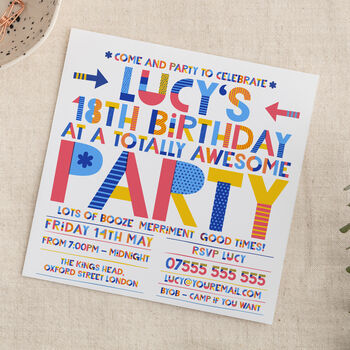 Personalised Party Invite For All Occasions, 3 of 3