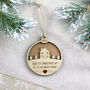First Christmas In New Home Personalised Wooden Decoration, thumbnail 3 of 5
