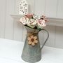 Wood 5th Anniversary Flowers In Metal Jug With Oak Tag, thumbnail 2 of 7