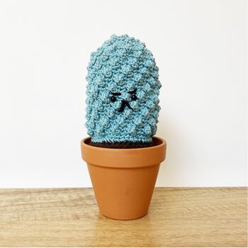 Personalised Cotton Crochet Cranky Cactus Plant, 4 of 5