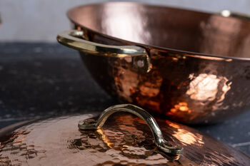 Hand Hammered Copper Stew Pot With Lid, 6 of 6