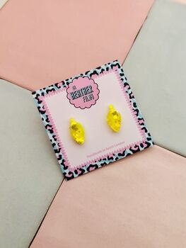 Christmas Light Glitter Resin Studs / Sparkly Holiday Bulb Earrings / Christmas Gift / Stocking Filler, 5 of 12