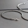 Sterling Silver Oval Snake Necklace, thumbnail 2 of 8