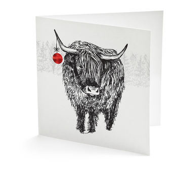 Highland Cow Christmas Card, 2 of 2