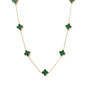 Clover Necklace Gold/Green, thumbnail 1 of 2