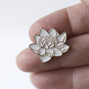 Lotus Flower Enamel Pin Badge, 5 of 8