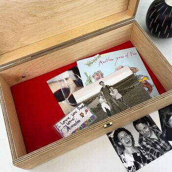 Personalised Wooden Heart Memory Box, 8 of 12