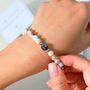 Blue Ocean Jasper Aromatherapy Bracelet With Relaxing Essential Oil, thumbnail 2 of 8