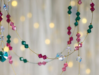 Crystal Christmas Garland, Handmade, 12 of 12