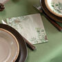 Winter Green Christmas Paper Napkins 10 Pack, thumbnail 3 of 3
