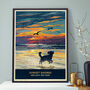Cockapoo Limited Edition Beach Sunset Gift Print, thumbnail 1 of 12