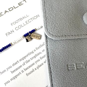 Sheffield Wednesday Football Club Fan Bead Bracelet With Charms, 3 of 5