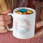 Personalised Easter Wreath Mug With Chocolate Eggs, thumbnail 1 of 2