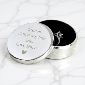 Personalised Ring Box Personalised Gift, 6 of 8