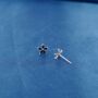 Black Onyx July Birthstone 925 Sterling Silver Stud Earrings, thumbnail 4 of 9