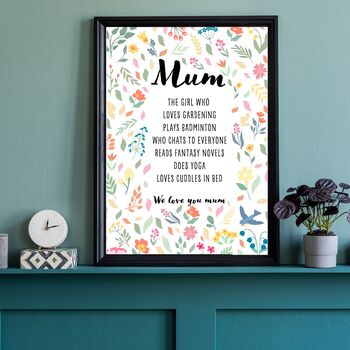 Custom Mum Print Affirmations Mothers Day Personalised Art Print, 3 of 6