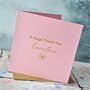 Personalised Gold Foiled Thank You Card, thumbnail 3 of 4