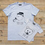 Papa Bear And Cub Organic T Shirt Set, thumbnail 1 of 6
