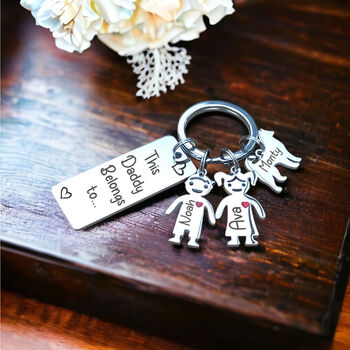 Personalised Keyring For Mummy Or Daddy, 4 of 10