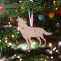 Lupus Wolf Constellation Wooden Christmas Decoration, thumbnail 4 of 4