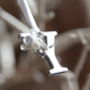 Silver And Pearl Hanging Letter Decoration, thumbnail 2 of 4