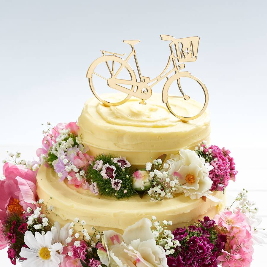 Personalised Bicycle Wedding Cake Topper, 1 of 6