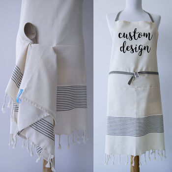 Personalised Cotton Apron And Tea Towels, Eid Gift, 7 of 9