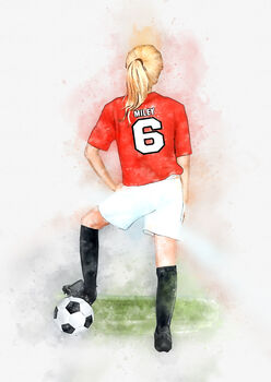 Girls Personalised Football Print, 4 of 7