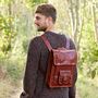 Personalised Versatile Leather Satchel Style Backpack, thumbnail 3 of 9