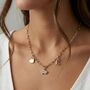 Charm Builder™ Gold Paperclip Chain Multi Charm Necklace, thumbnail 1 of 9