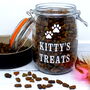 Personalised Cat Treats Jar, thumbnail 1 of 3