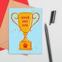 Best Dog Dad Trophy Card, thumbnail 1 of 2