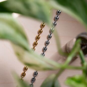 Mens 7mm Stainless Steel Mariner Link Chain Necklace, 4 of 11