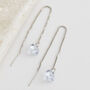 Crystal Threader Long Drop Earrings, thumbnail 1 of 3