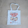 Coffee Club Tote Bag, Cotton Shoulder Bag, thumbnail 11 of 12