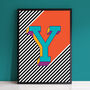 Letter Y Print Alphabet Initial Wall Art, thumbnail 2 of 2