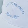 Personalised Something Blue Wife Of The Party White Cap, thumbnail 2 of 3