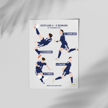 Scotland Vs Denmark World Cup Qualifier Print, 2 of 4