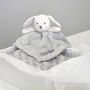 Personalised Grey Puppy Comforter And Blanket Gift Set, thumbnail 3 of 7