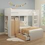 Leo L Shaped Two In One Combination Bunk Bed, thumbnail 1 of 4