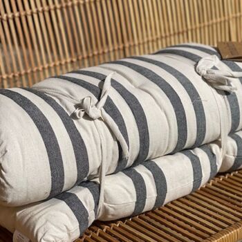 Striped Cotton Mattress, Olive, 9 of 9
