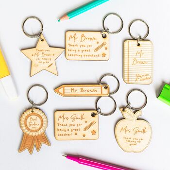 Personalised 'A* Thank You Teacher' Keyring, 4 of 4